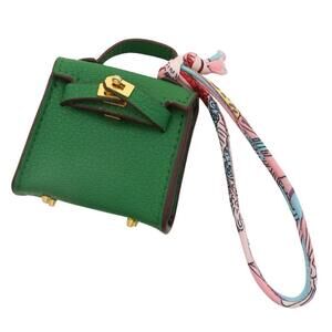 Mini Lux Tote Bag Keychain Handbag Charm*Functional bag*Green